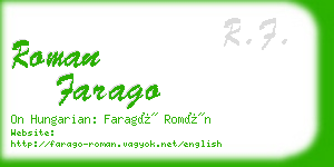 roman farago business card